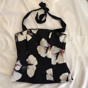 White House Black Market halter corset top